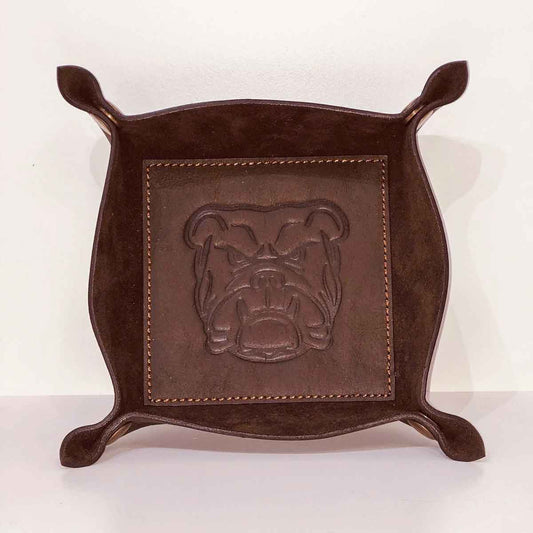 Bulldog Leather Embossed Valet Tray