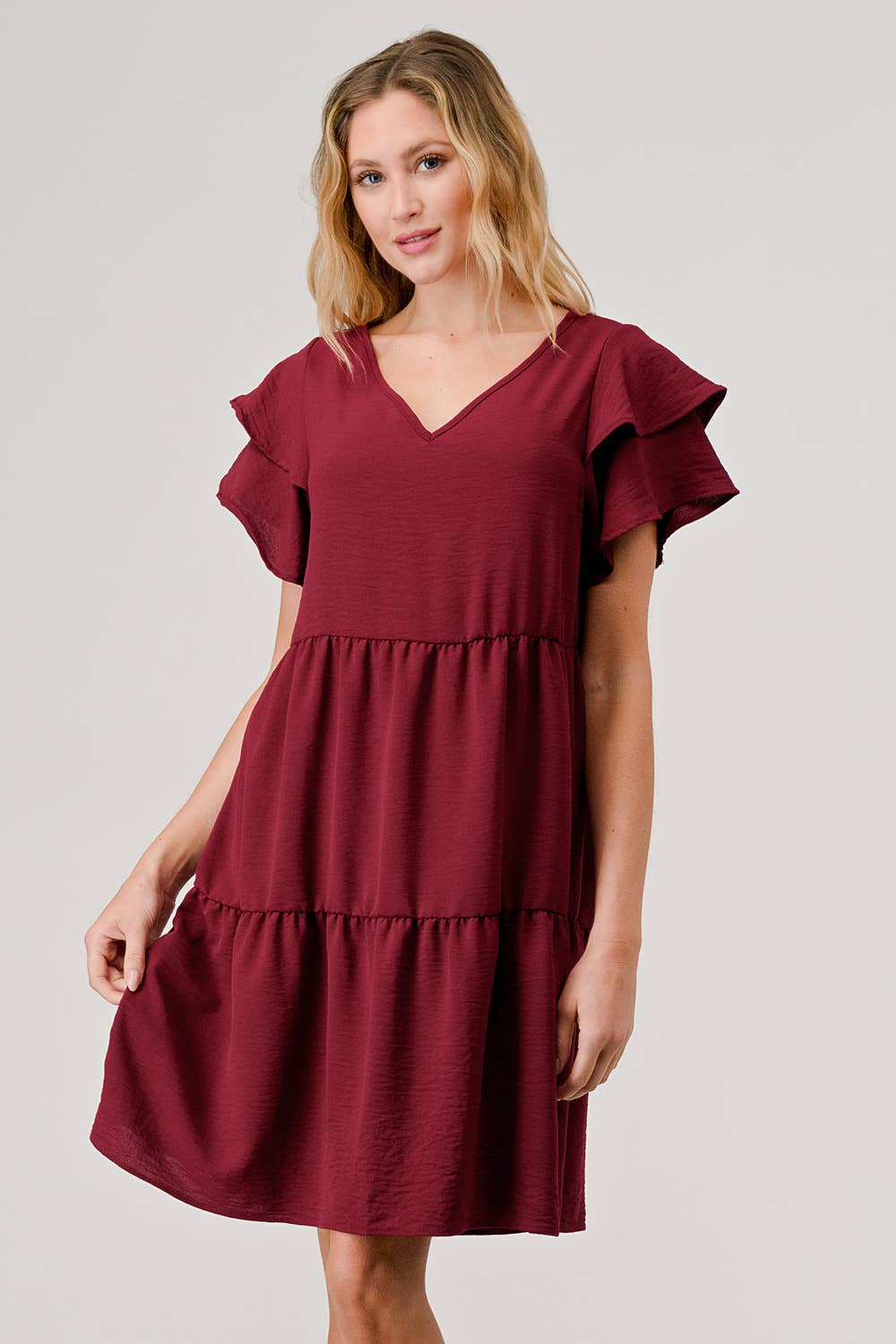 The Nora  Dress (Maroon)