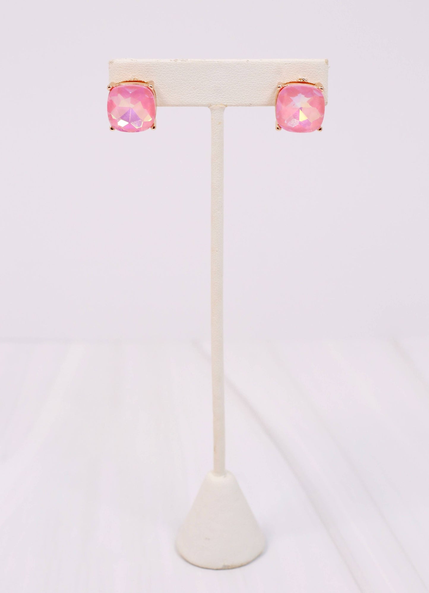 Julien Stone Stud Earring PINK OPAL