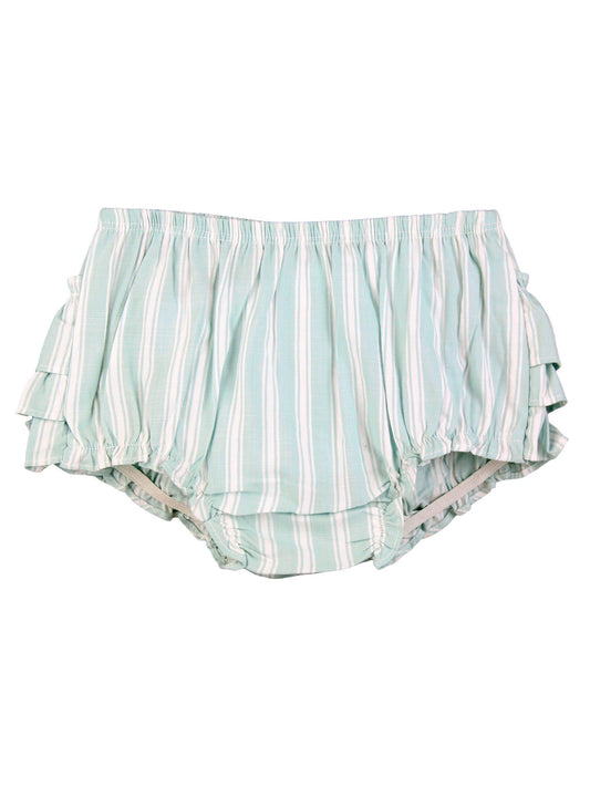 Baby Girls Retro Stripe Wave RuffleButt Bloomer