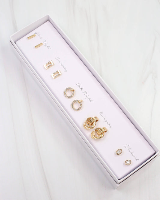 Sutton Earring Set Gold: Default