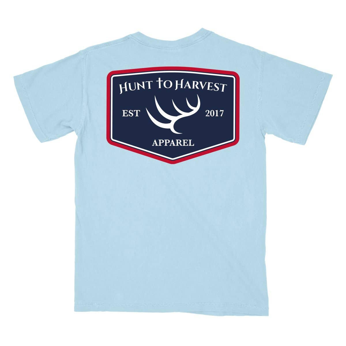 Hunt to Harvest Badge Tee (Columbia Blue)