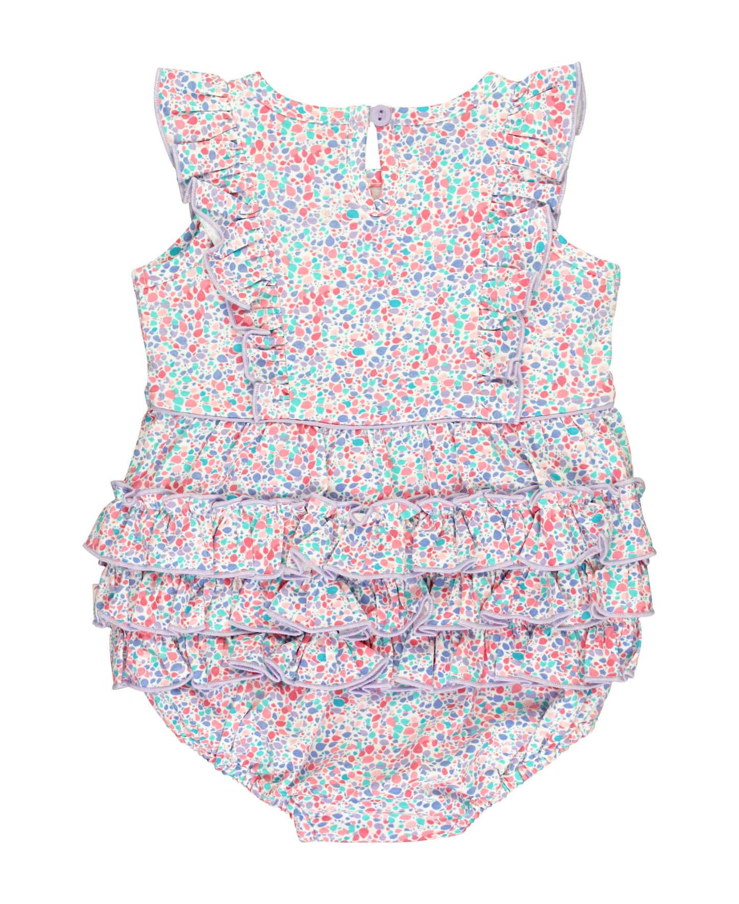 Candy Confetti Knit Sleeveless Waterfall Romper