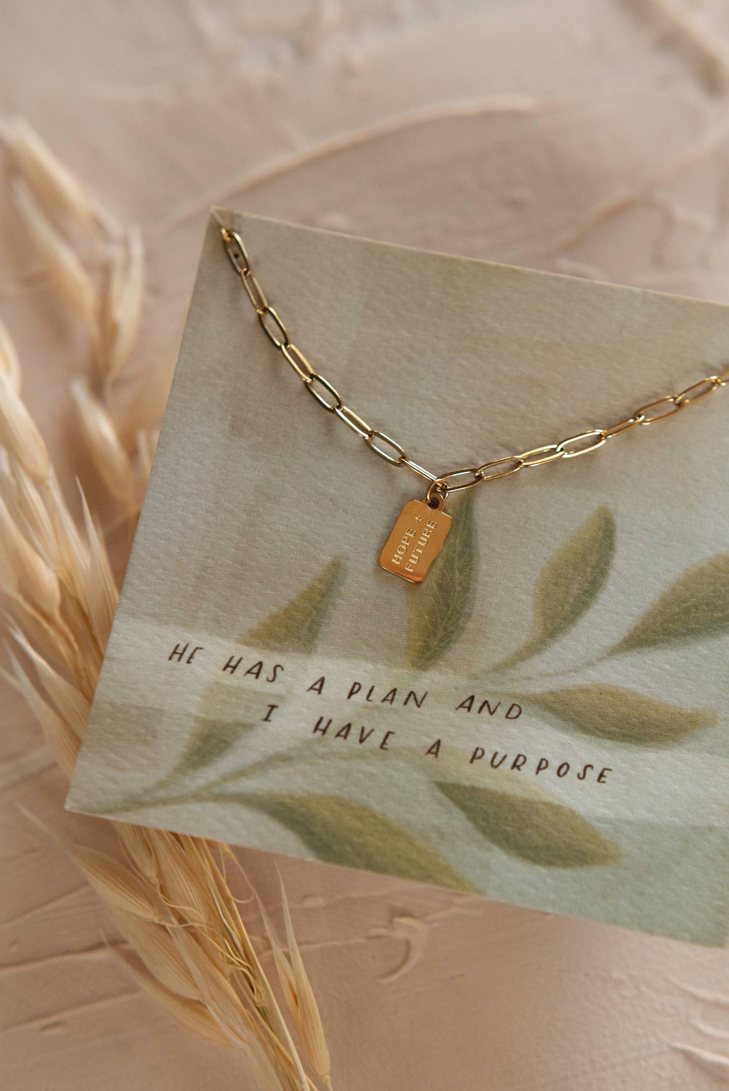 Hope + Future  Mini Tag Necklace