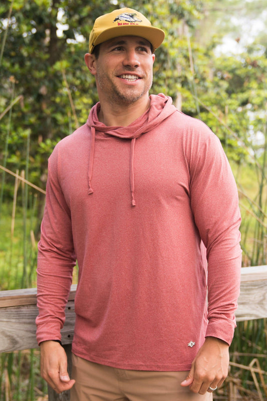 Performance Hoodie - Heather Crimson