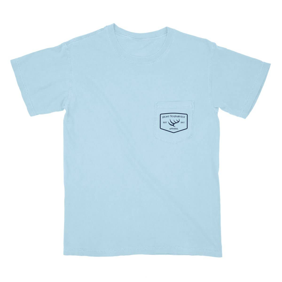 Hunt to Harvest Badge Tee (Columbia Blue)