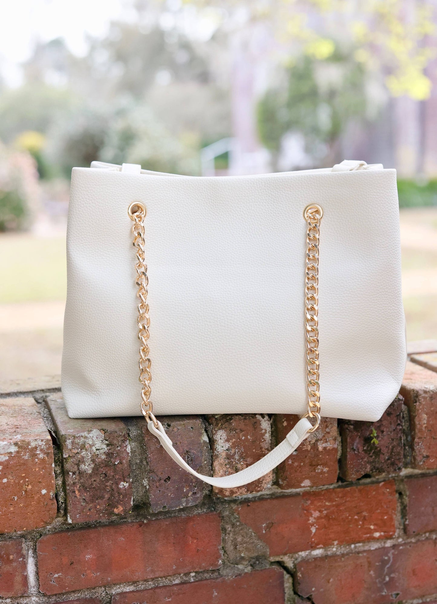 Blair Tote: Cream