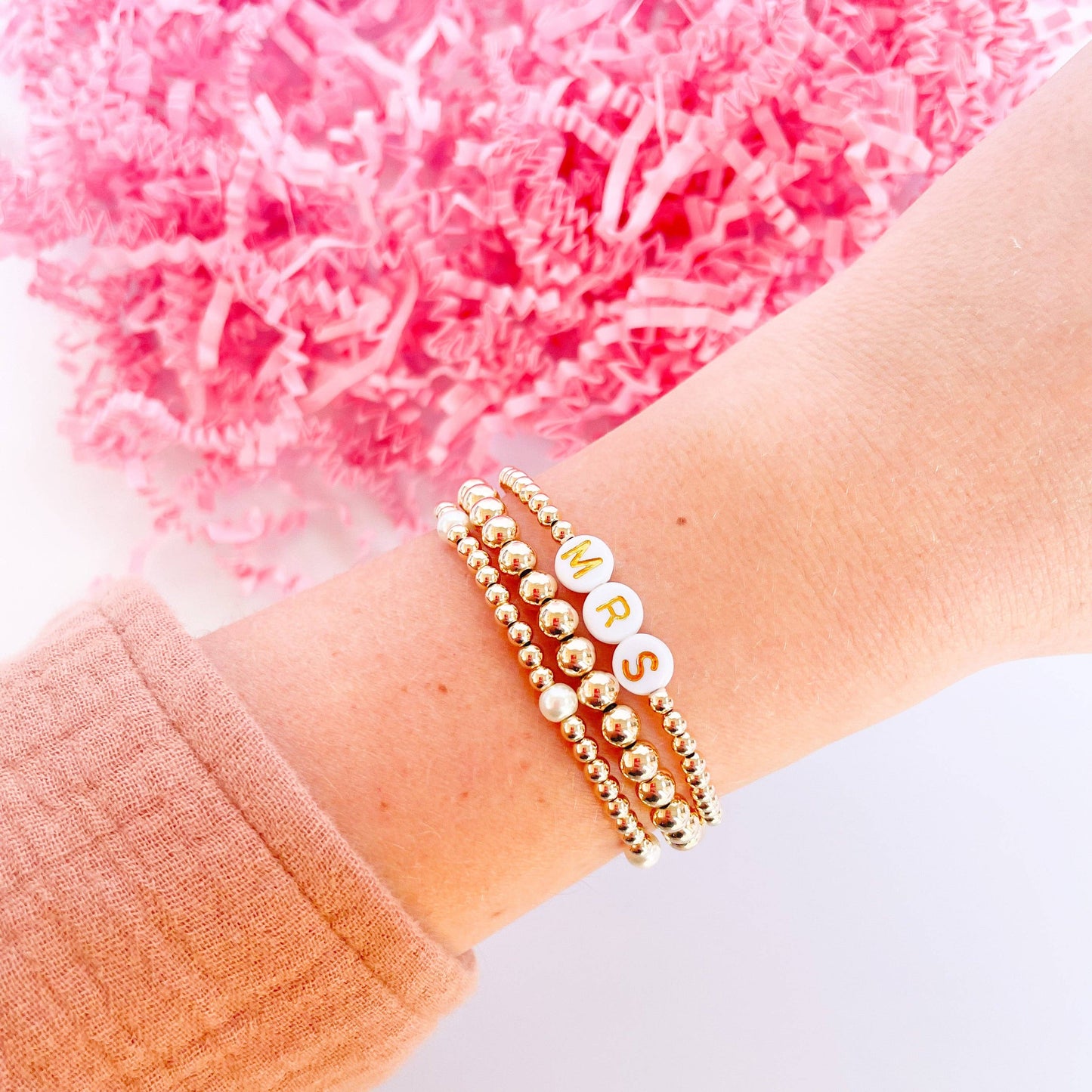 14k Madi Beaded Bracelet in Gold