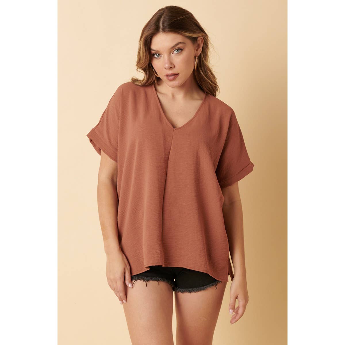 Airflow Dolman Top in Copper