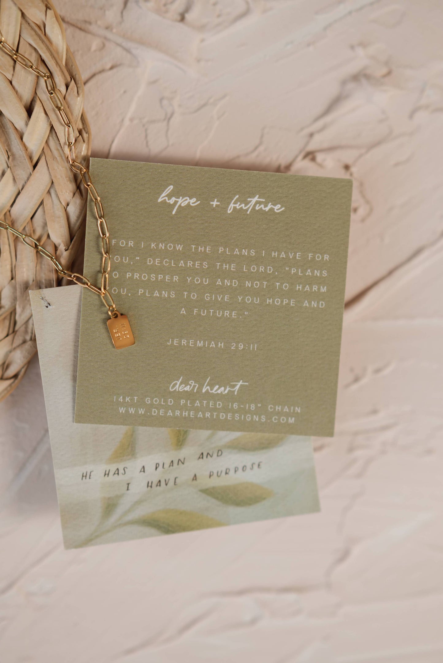 Hope + Future  Mini Tag Necklace