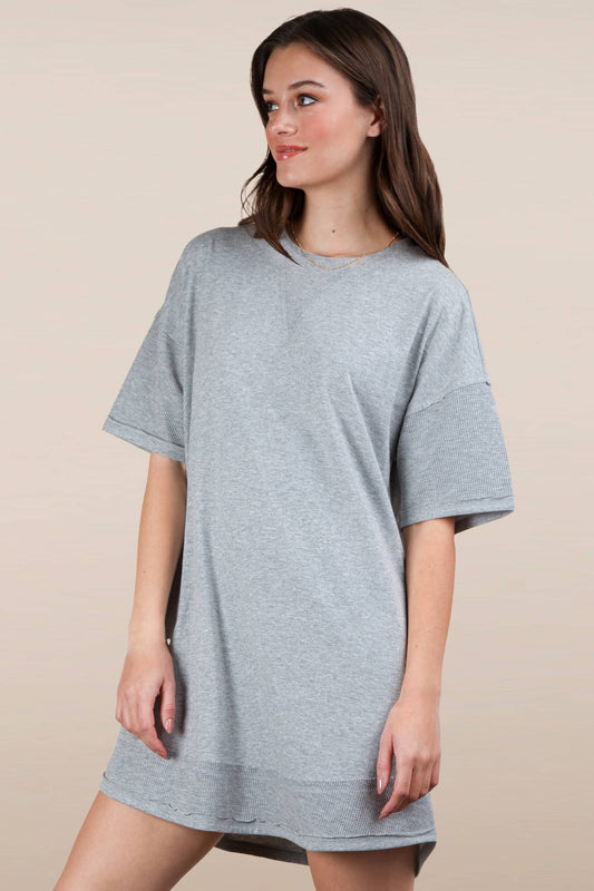 Macie Mineral Washed Comfy Knit Dress