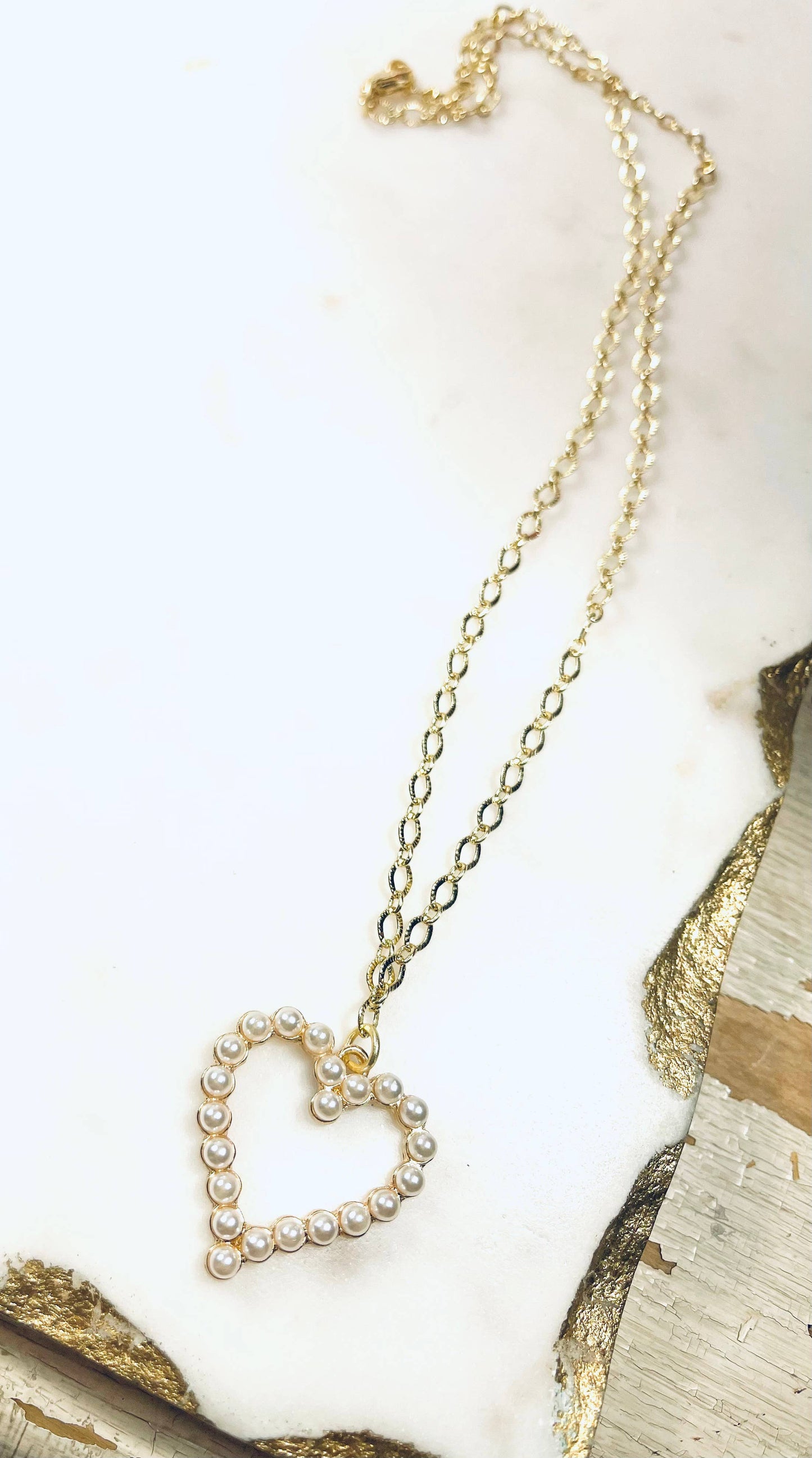 Pearl Heart Necklace