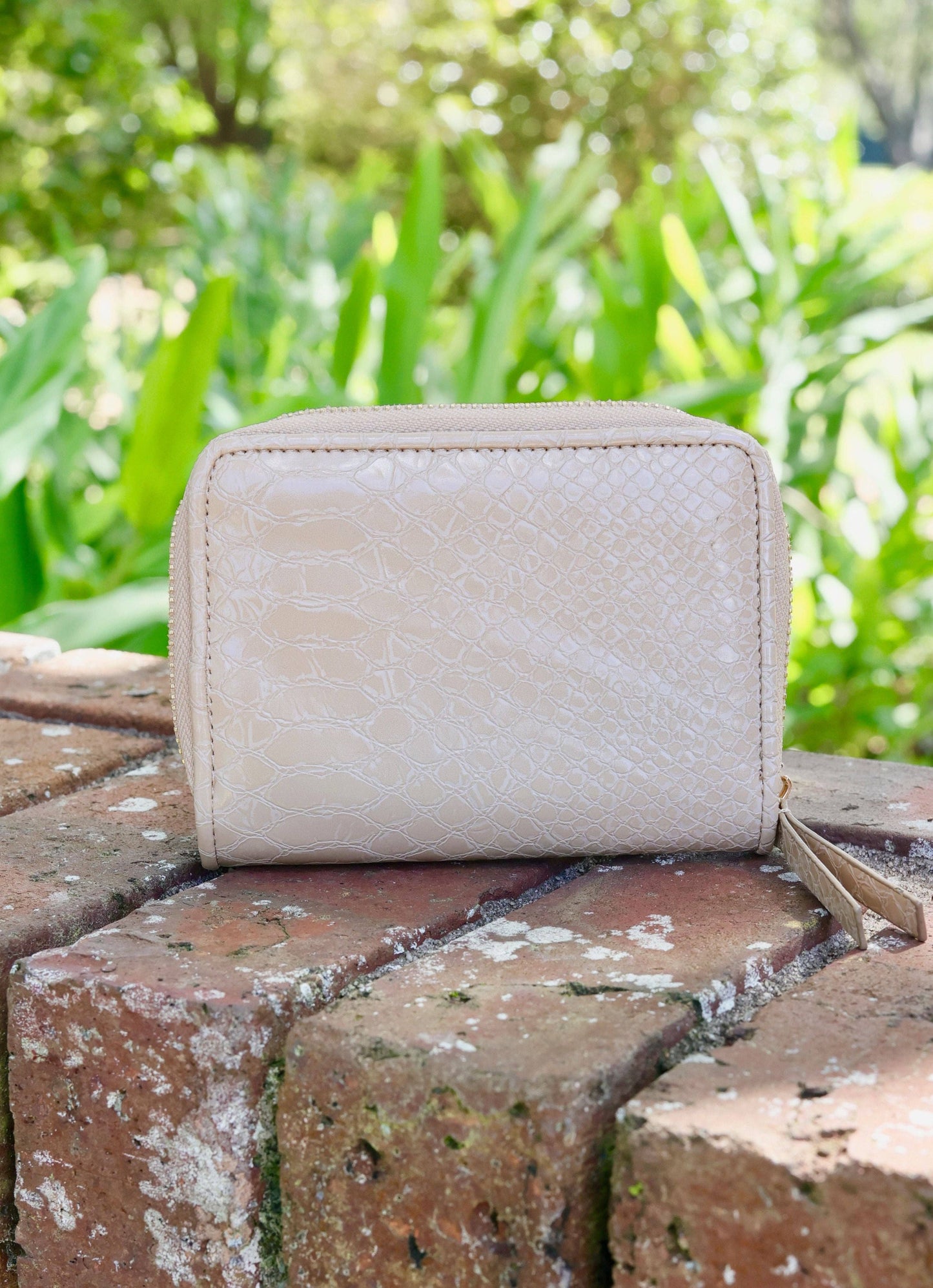 Nadine Zippered Wallet (Tan)