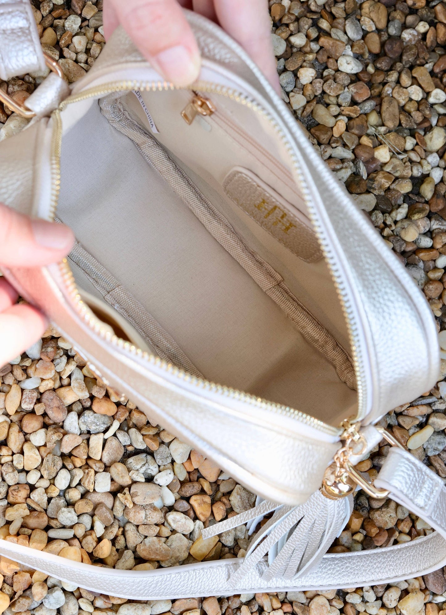 Rylie Crossbody with Tassel (Cream)