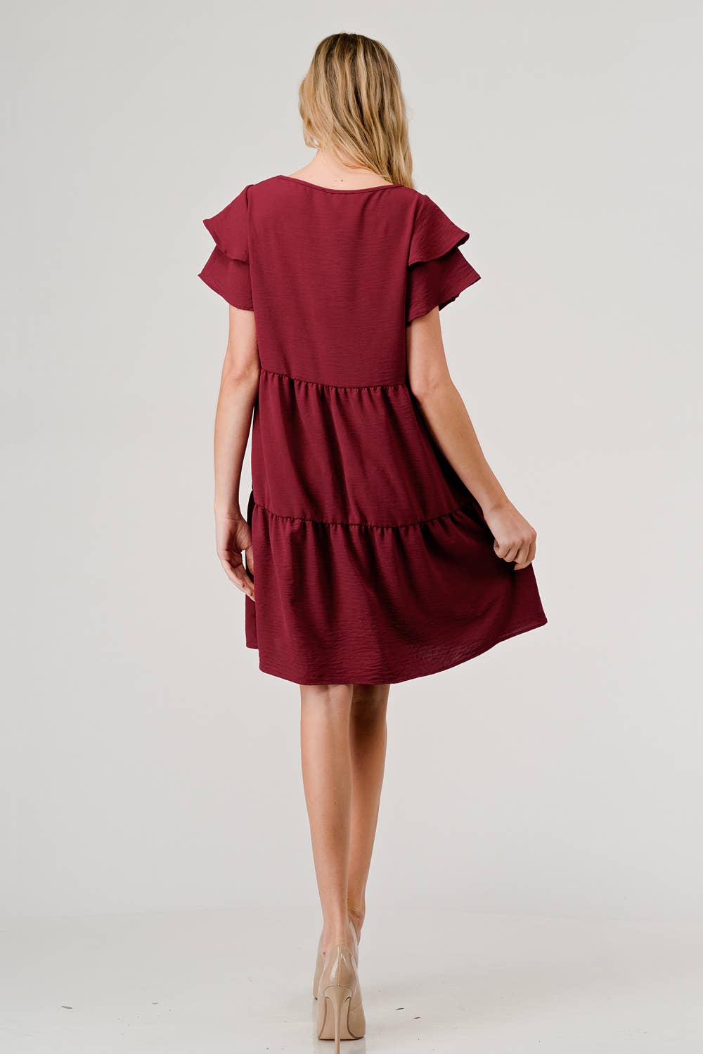 The Nora  Dress (Maroon)