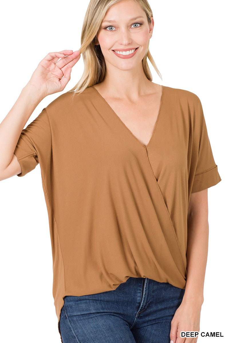 Draped Front Top (Camel)