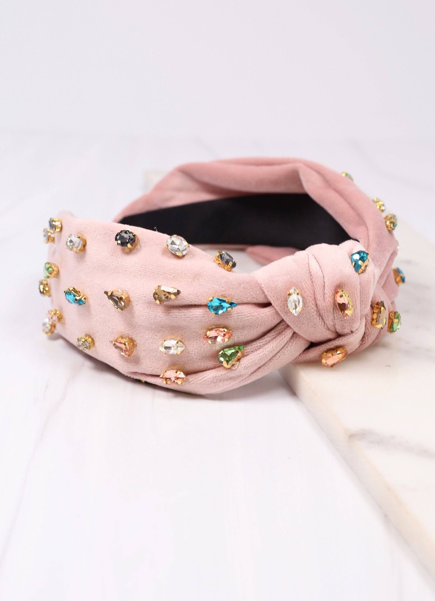 Taylor Jeweled Headband: Blush