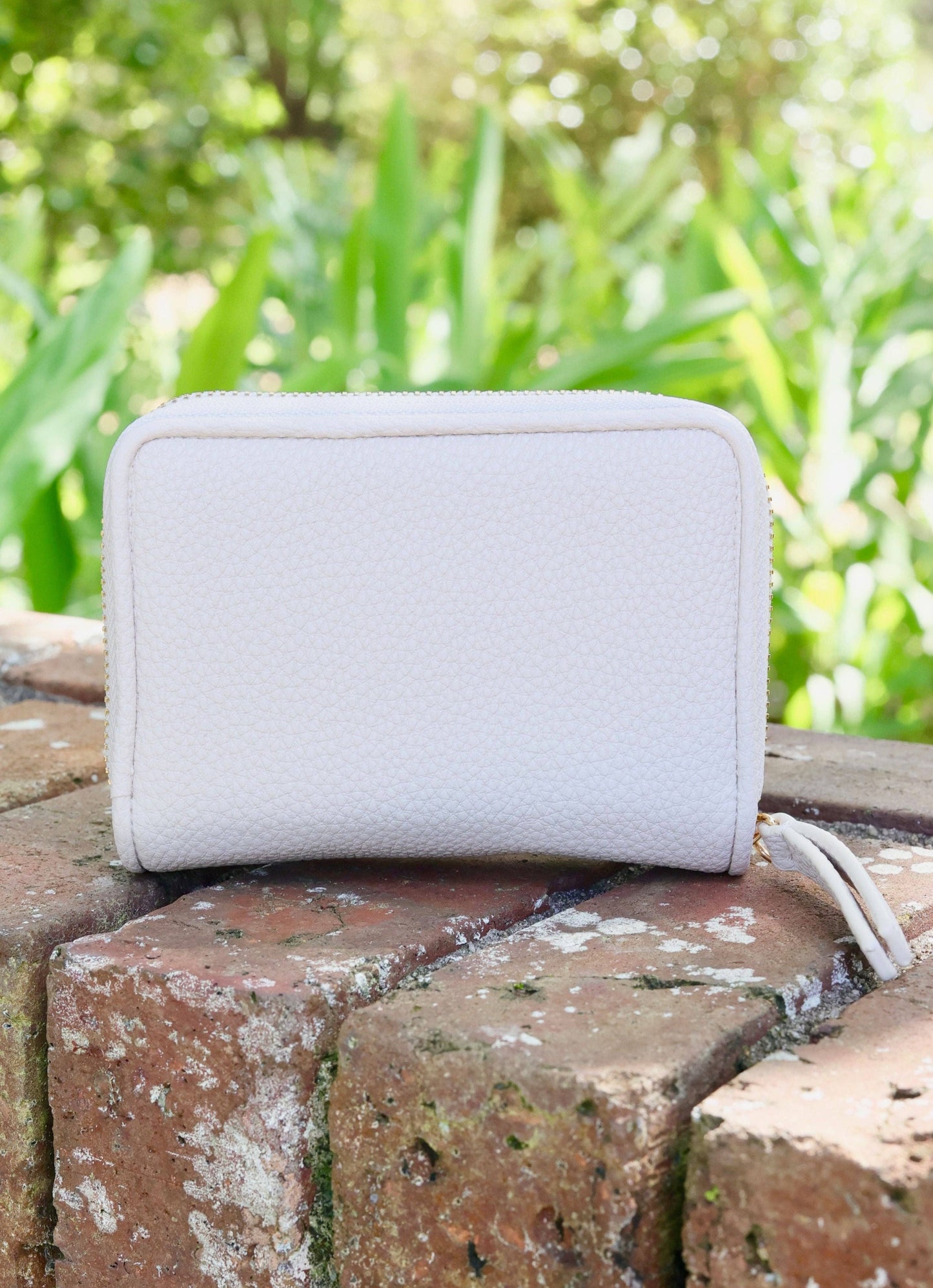 Nadine Zippered Wallet (Cream)