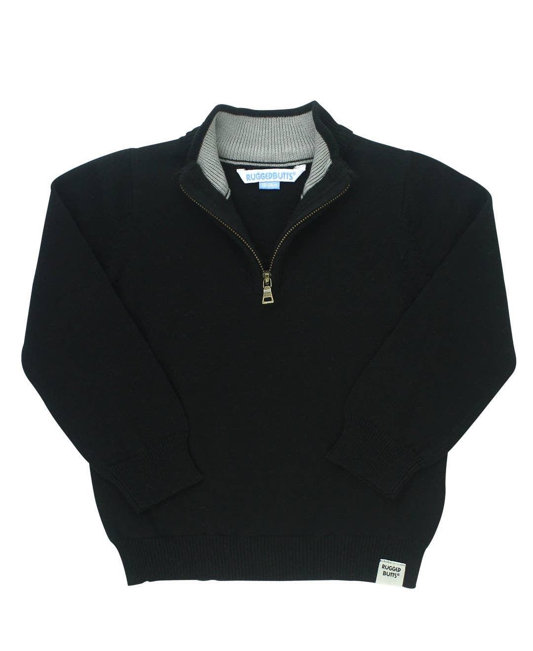 Black Quarter Zip Sweater