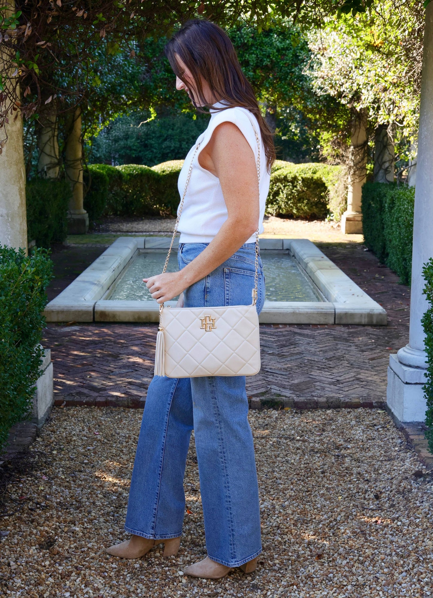 Madelyn Clutch/Crossbody CREAM QUILTED
