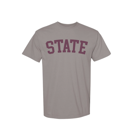 State Collegiate Maroon: Grey + Maroon