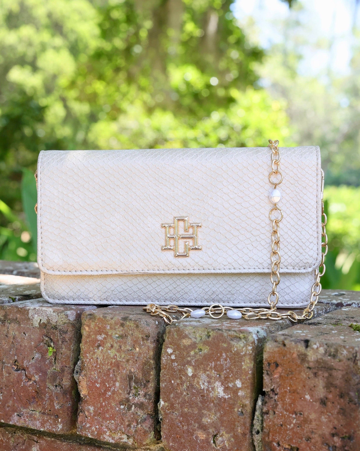 Brynleigh Clutch Crossbody Shimmer Champagne