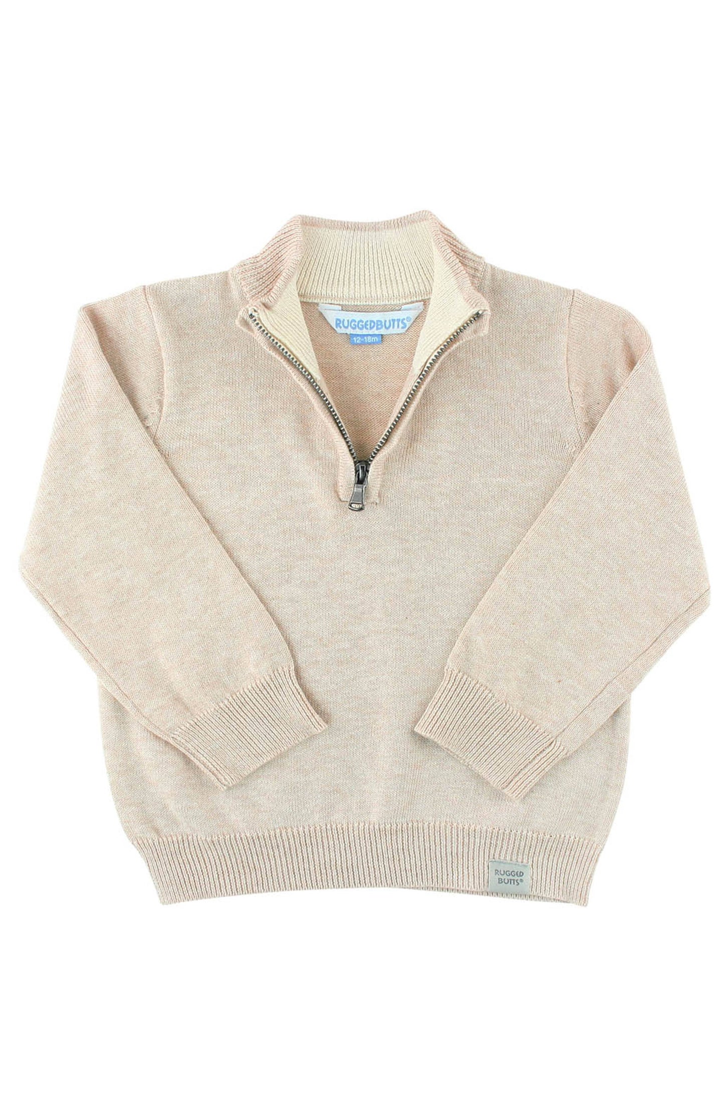 Heather Oatmeal Quarter-Zip Sweater