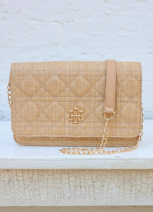 Bryn Clutch/Crossbody Natural Quilted