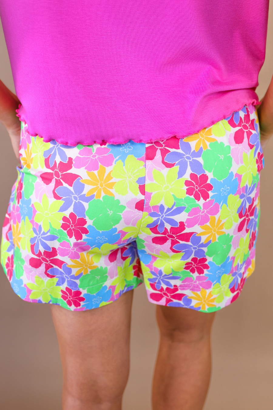 Casual Outing Shorts, Multi Floral