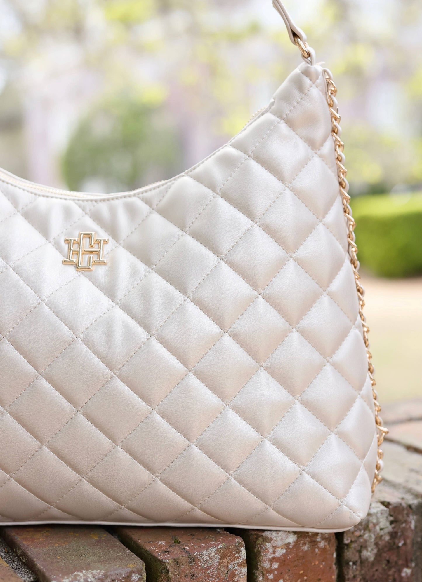 Maeve Quilted Tote (Pearl)