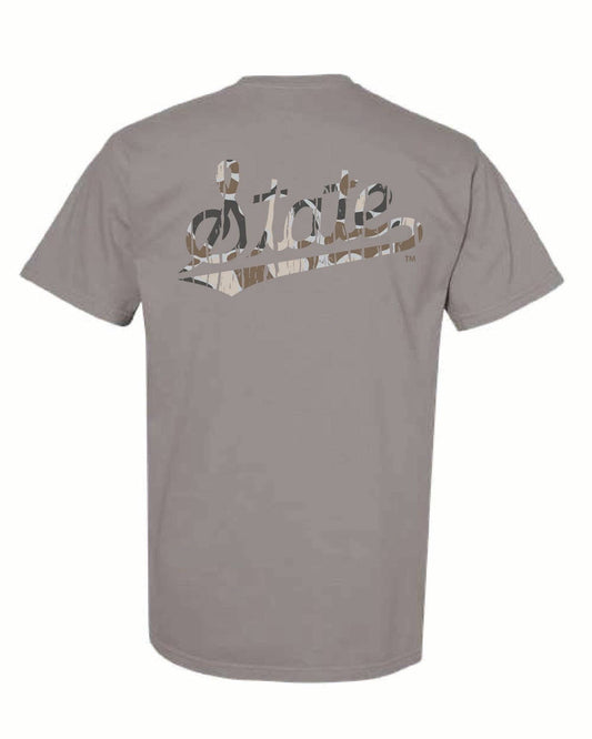Msu State Camo Tee: Grey