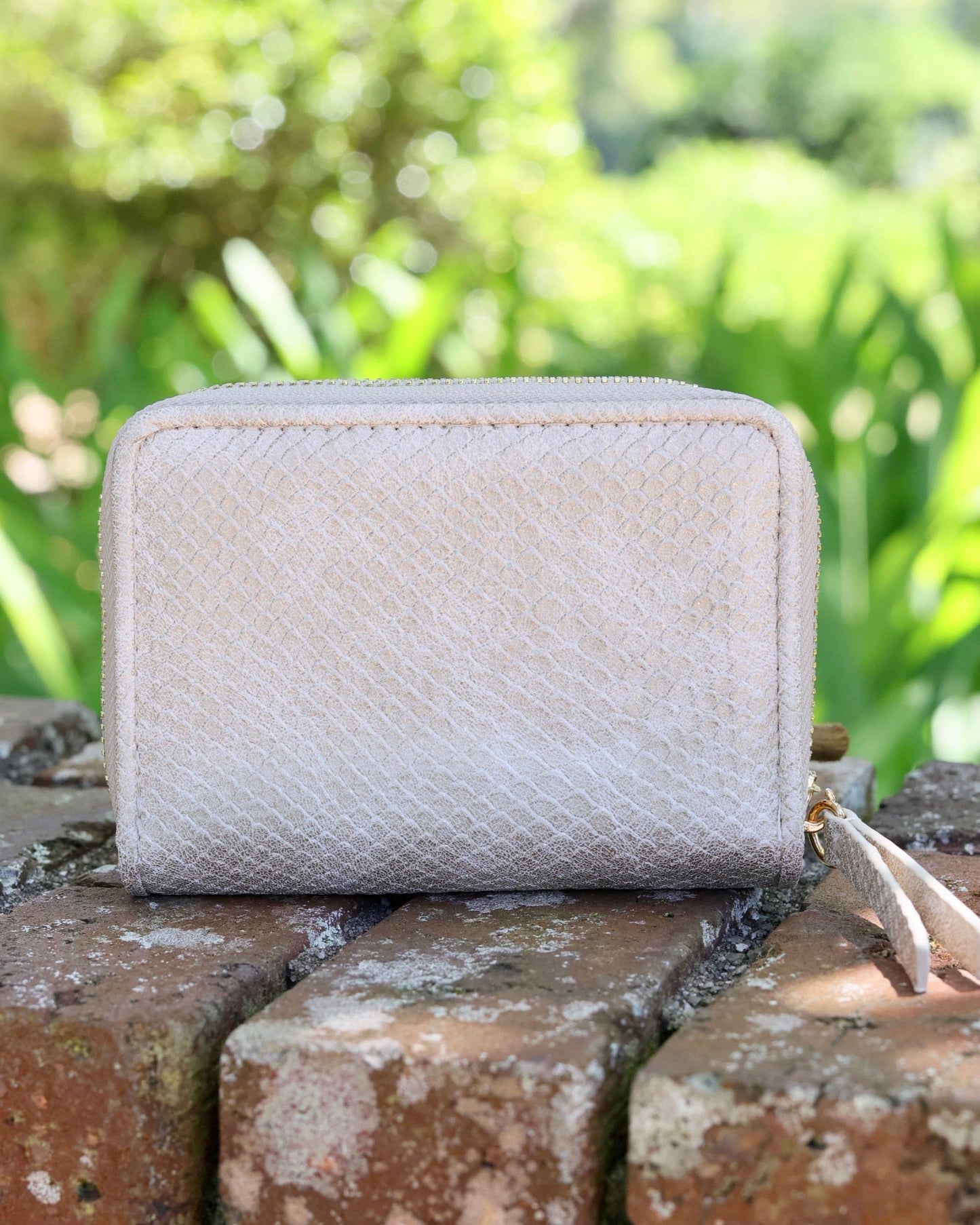 Nadine Zippered Wallet Shimmer Champagne