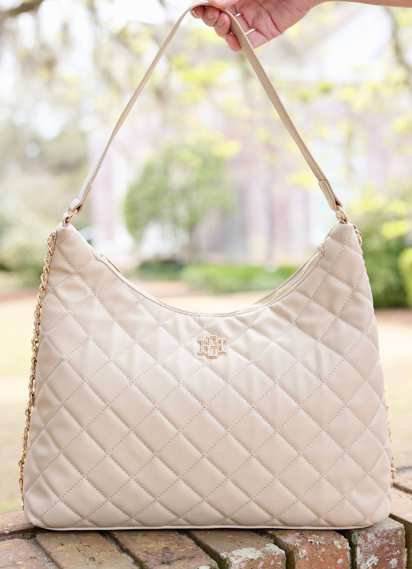 Maeve Quilted Tote (Taupe)