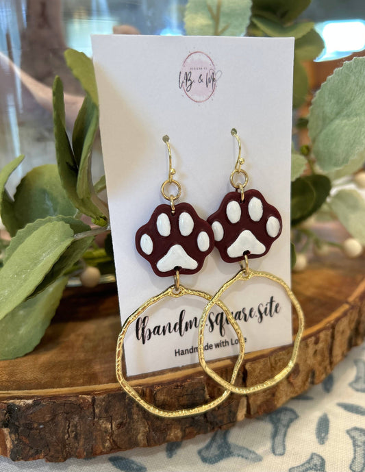 Dawg Paw Earrings