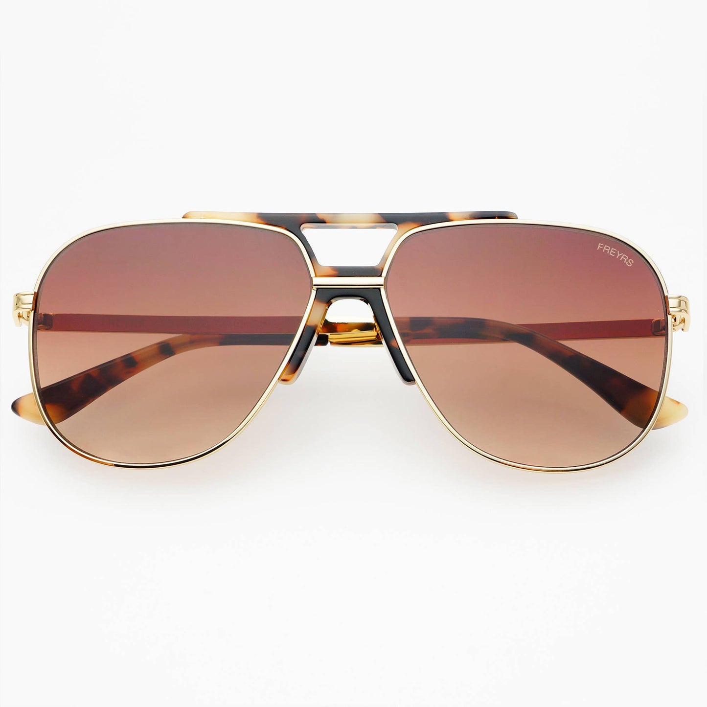 Logan Acetate Aviator Unisex Sunglasses: Tortoise / Brown