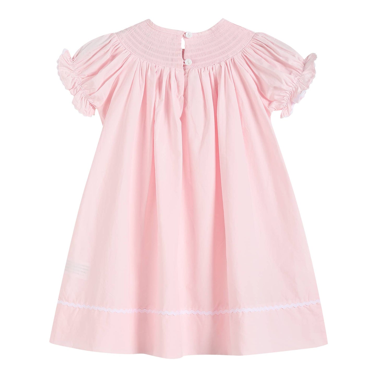 Light Pink Daisy Smocked Bishop Dress