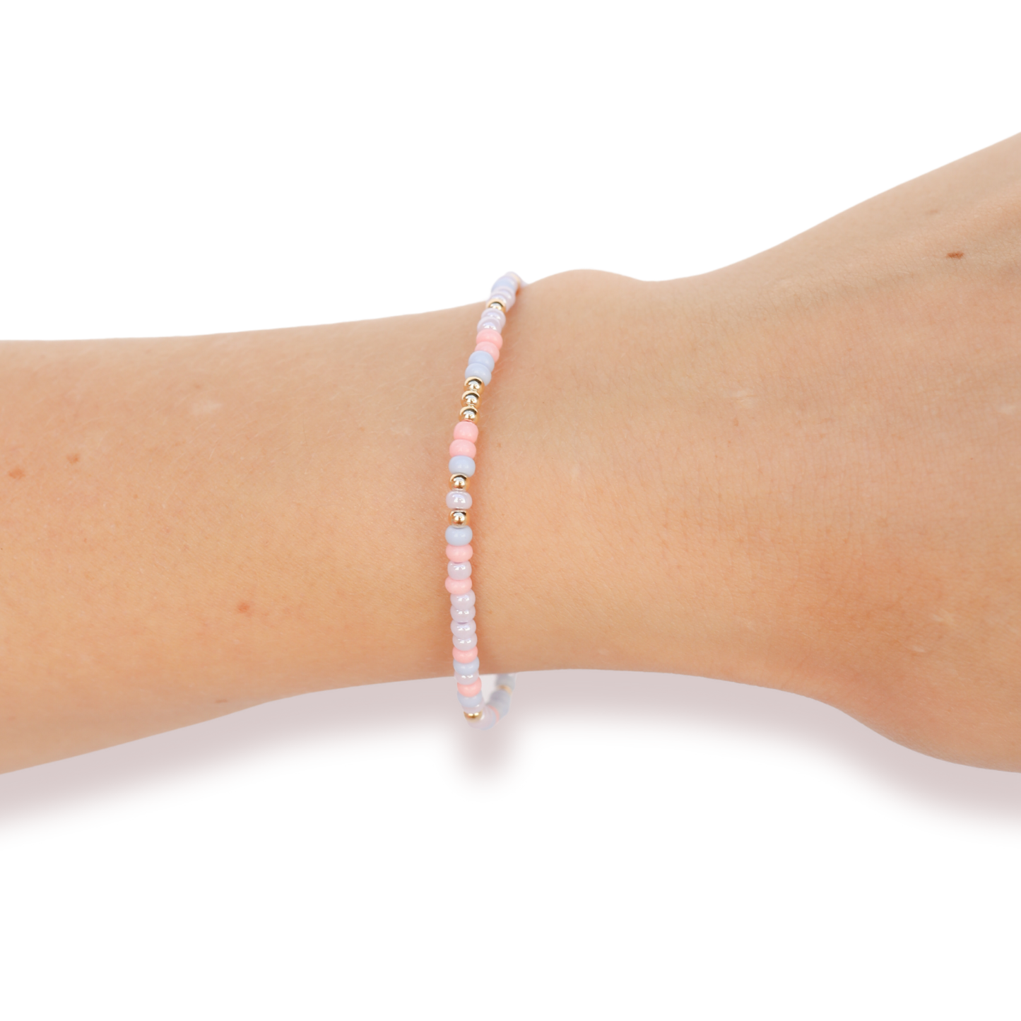 Pastel Pink, Periwinkle & Lilac Sprinkle Bracelet