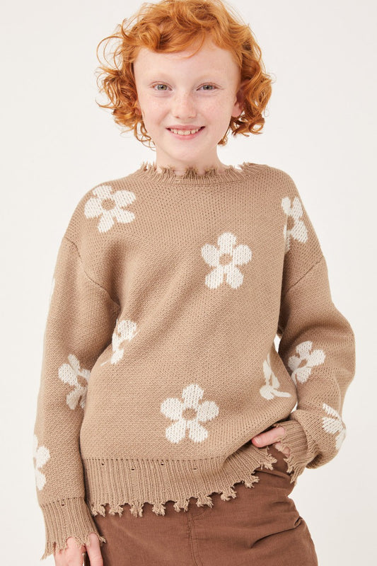 Tween Flower Sweater