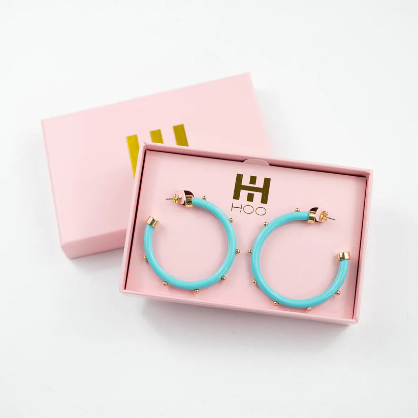 Hoo Hoops-Turquoise with Gold Balls