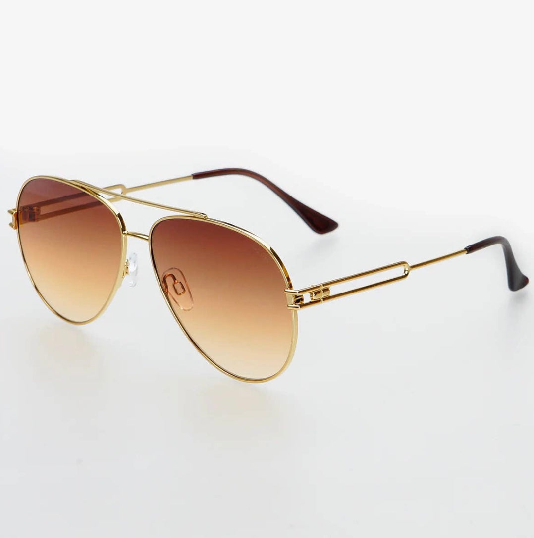 Henry Gold Brown Sunglasses