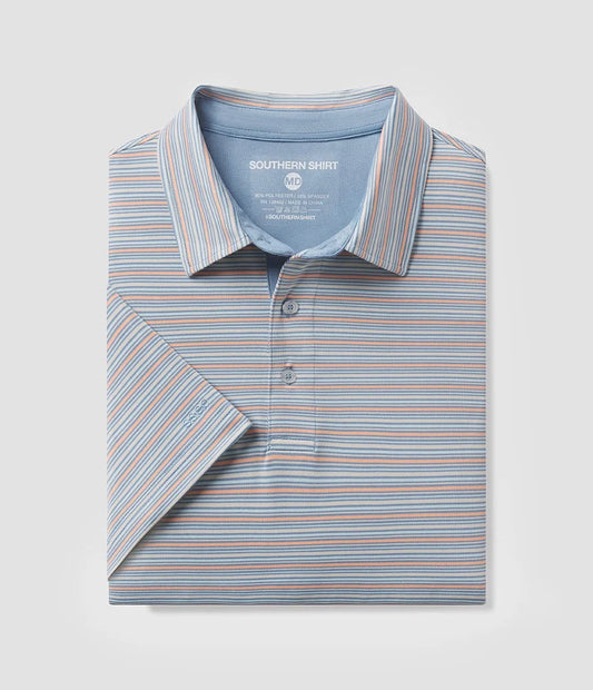 Sawgrass Stripe Polo (Blue Lagoon)