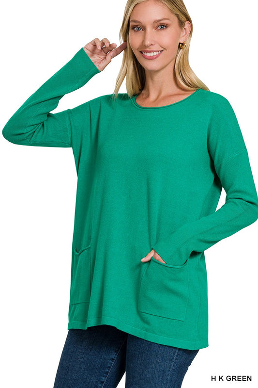 Viscose Front Pocket Sweater