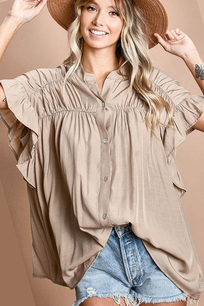 Linley Shirred Top (Two Colors)