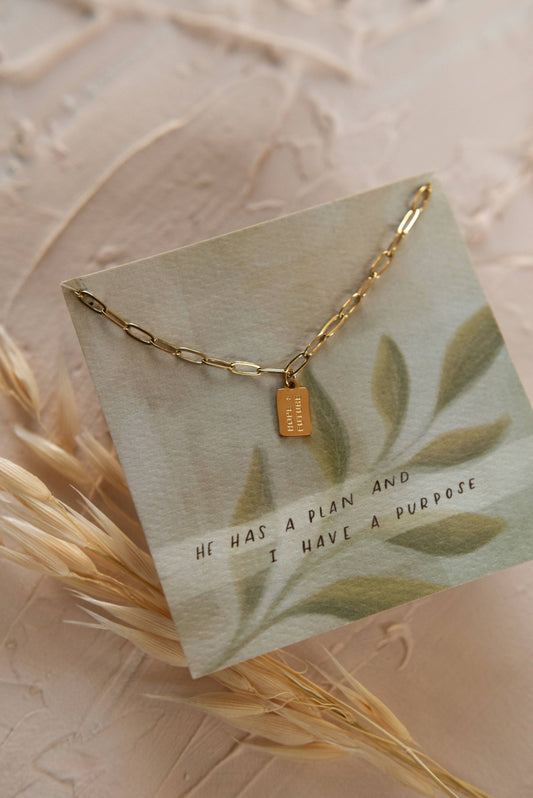 Hope + Future  Mini Tag Necklace