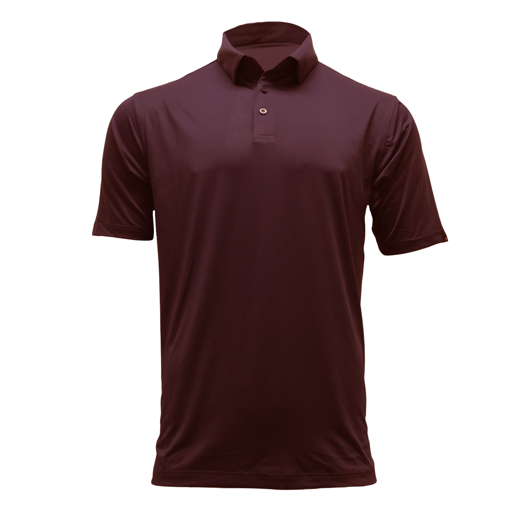 Solid Performance Polo WITH (Maroon)