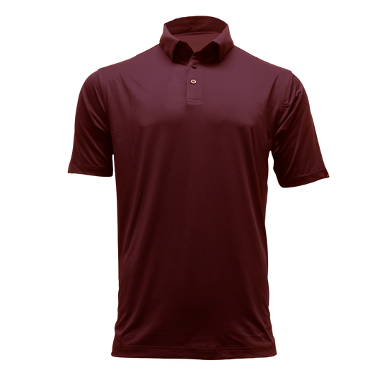 Solid Performance Polo WITH (Maroon)