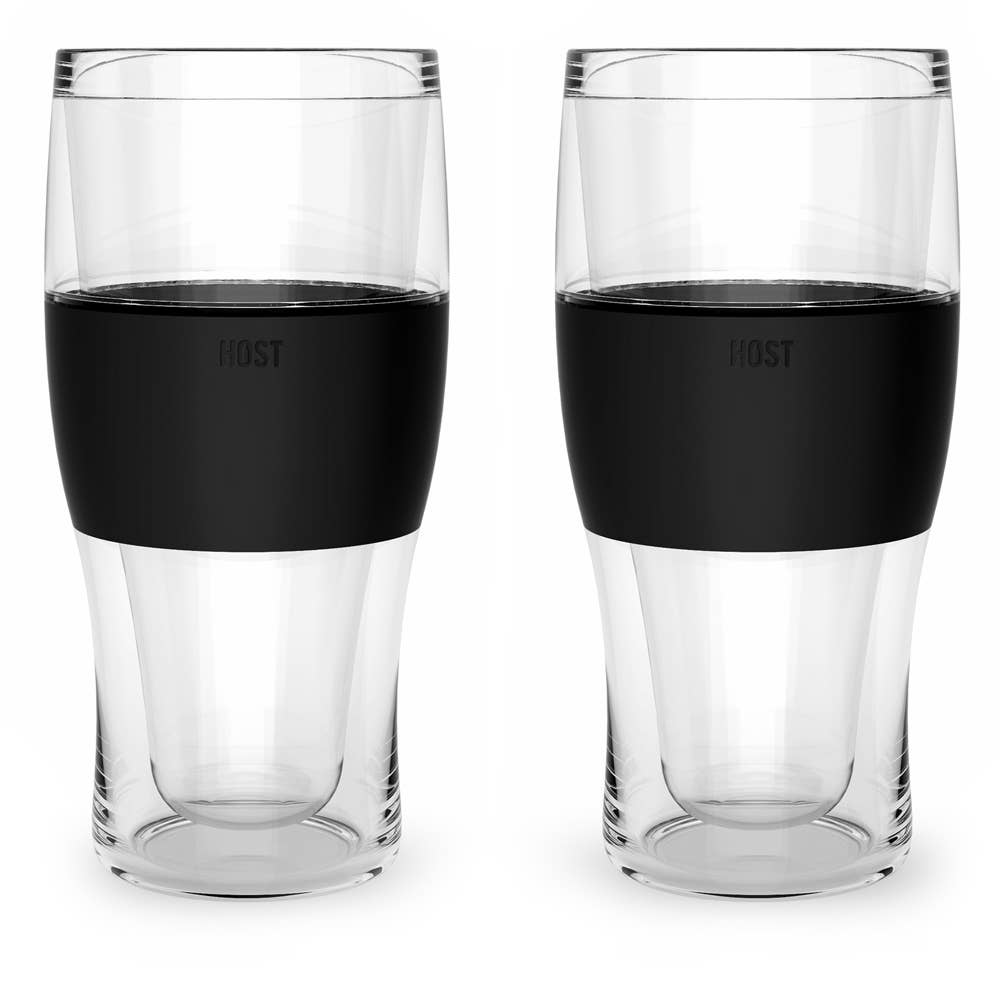 Beer FREEZE Cooling Cups in Black (Set of 2)