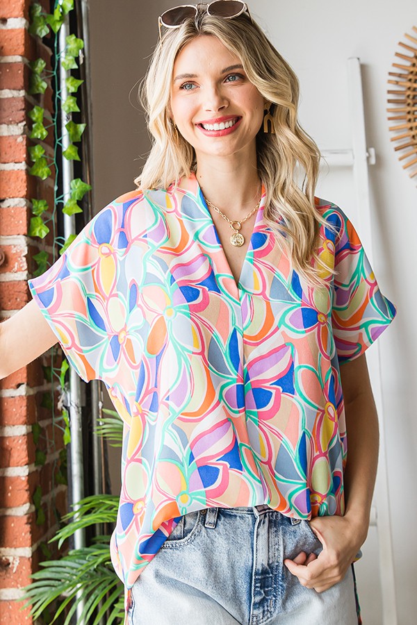 Multicolor Floral Top