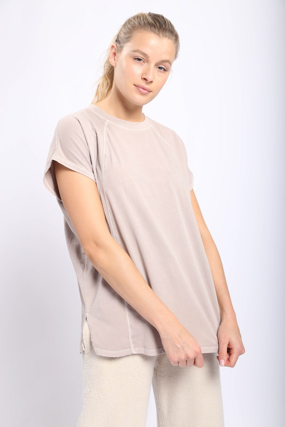 Pima Swoop Tee (Natural)