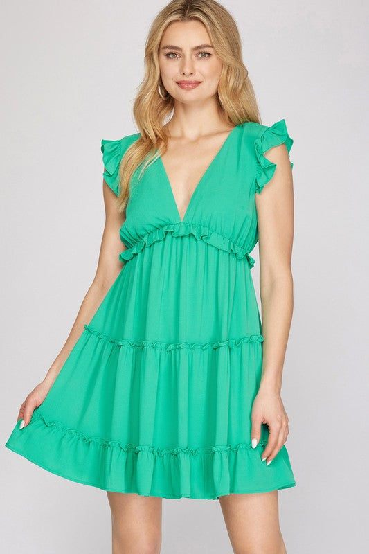 Ruffled Tiered Dress